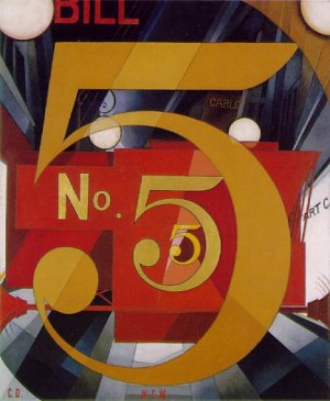 Oil demuth, charles Painting - The Figure 5 in Gold  1928 by Demuth, Charles