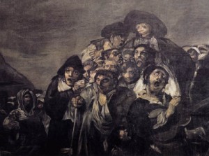 Oil goya francisco Painting - A Pilgrimage to San Isidro (detail)   1820-23 by Goya Francisco