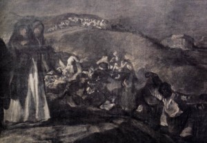 Oil goya francisco Painting - A Pilgrimage to San Isidro (detail)  1820-23 by Goya Francisco