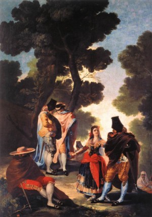 Oil goya francisco Painting - A Walk in Andalusia  1777 by Goya Francisco