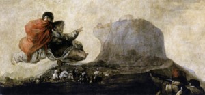 Oil goya francisco Painting - Asmodea  1820-23 by Goya Francisco