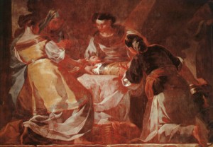 Oil goya francisco Painting - Birth of the Virgin, 1771-73, by Goya Francisco