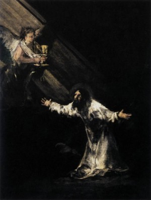 Oil goya francisco Painting - Christ on the Mount of Olives  1819 by Goya Francisco