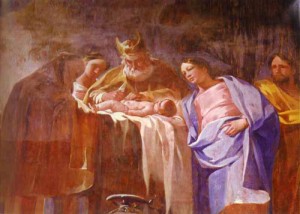Oil goya francisco Painting - Circumcision. Detail. 1774 by Goya Francisco