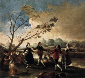 Oil goya francisco Painting - Dance of the Majos at the Banks of Manzanares   1777 by Goya Francisco