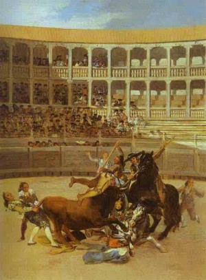 Oil goya francisco Painting - Death of the Picador. 1794 by Goya Francisco