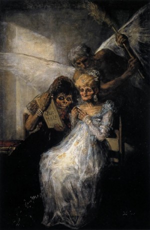 Oil goya francisco Painting - Les Vieilles or Time and the Old Women  1810-12 by Goya Francisco