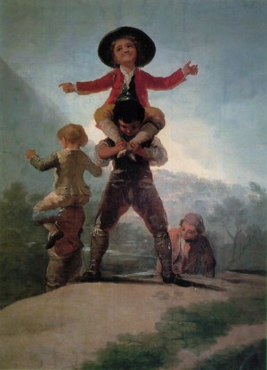 Oil goya francisco Painting - Little Giants  1791-2 by Goya Francisco