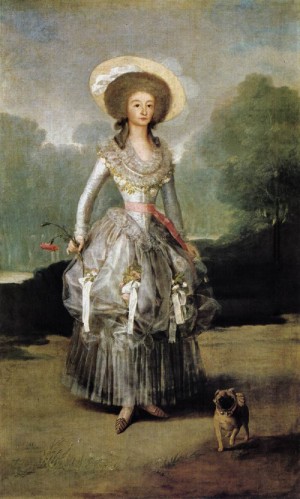 Oil goya francisco Painting - Marqueza Pontejos  c. 1786 by Goya Francisco