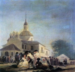 Oil goya francisco Painting - Pilgrimage to the Church of San Isidro   1788 by Goya Francisco