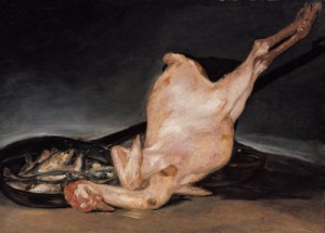 Oil goya francisco Painting - Plucked Turkey  1812 by Goya Francisco