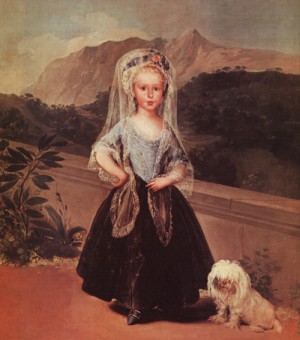Oil goya francisco Painting - Portait of Maria Teresa de Borbón y Vallabriga, 1783 by Goya Francisco