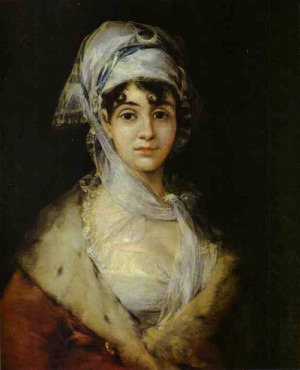 Oil portrait Painting - Portrait of Antonia Zárate. c. 1811 by Goya Francisco