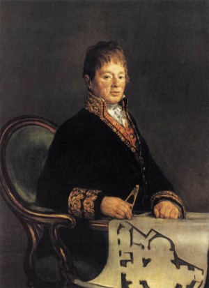 Oil portrait Painting - Portrait of Juan Antonio Cuervo  1819 by Goya Francisco