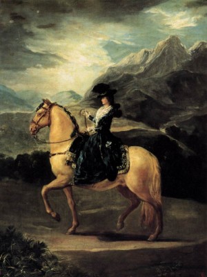 Oil goya francisco Painting - Portrait of María Teresa de Vallabriga on Horseback  1783 by Goya Francisco