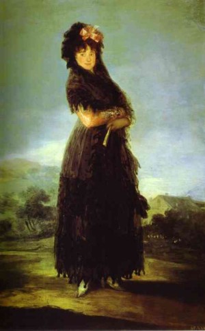 Oil portrait Painting - Portrait of Mariana Waldstein. by Goya Francisco
