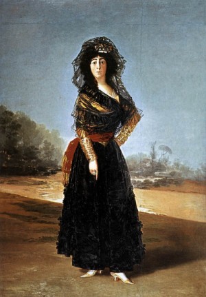 Oil goya francisco Painting - Portrait of the Duchess of Alba by Goya Francisco