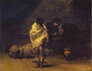 Oil goya francisco Painting - Prison Scene. c. 1808-1812 by Goya Francisco