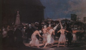 Oil goya francisco Painting - Procession of Flagellants on Good Friday, 1793 by Goya Francisco
