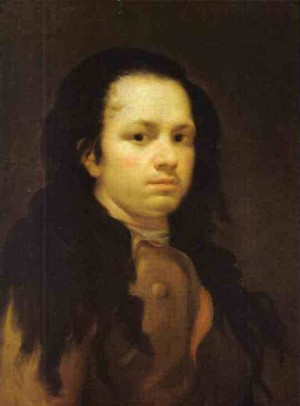 Oil goya francisco Painting - Self Portrait. c. 1773 by Goya Francisco