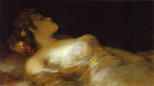 Oil goya francisco Painting - Sleep. c. 1800 by Goya Francisco