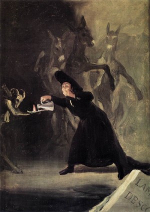 Oil goya francisco Painting - The Bewitched Man  c. 1798 by Goya Francisco