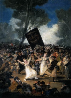 Oil goya francisco Painting - The Burial of the Sardine  1812-14 by Goya Francisco