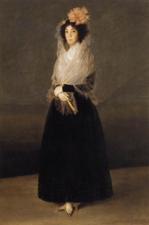 Oil goya francisco Painting - The Countess del Carpio   c. 1793 by Goya Francisco