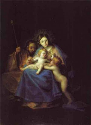 Oil goya francisco Painting - The Holy Family. c. 1775-1780 by Goya Francisco