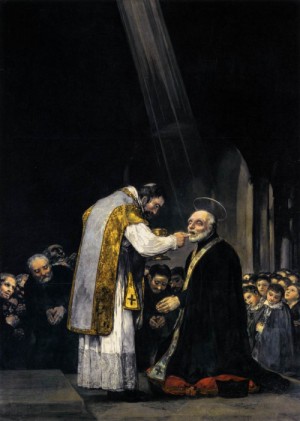 Oil goya francisco Painting - The Last Communion of St Joseph of Calasanz  1819 by Goya Francisco
