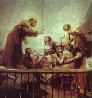 Oil goya francisco Painting - The Miracle of St. Anthony. 1798 by Goya Francisco