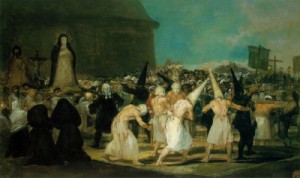 Oil goya francisco Painting - The Procession  c.1816 by Goya Francisco
