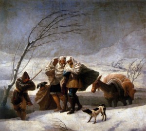 Oil goya francisco Painting - The Snowstorm  1786-87 by Goya Francisco