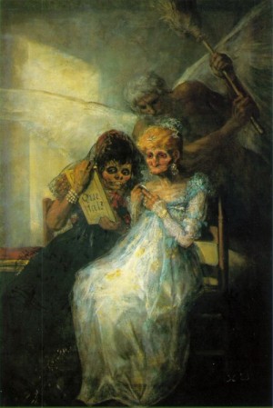 Oil goya francisco Painting - Time Les Vieilles  c.1810-12 by Goya Francisco