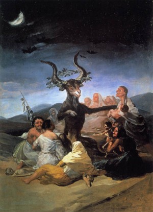 Oil goya francisco Painting - Witches' Sabbath  1789 by Goya Francisco