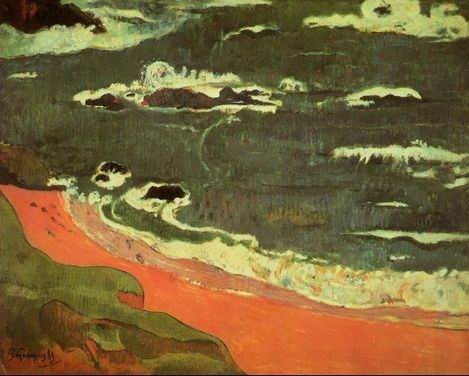 Beach At Le Pouldu by Gauguin,Paul