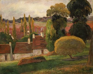 Oil gauguin,paul Painting - A Farm in Brittany, probably 1894 by Gauguin,Paul