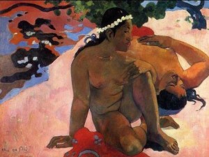 Oil gauguin,paul Painting - Aha Oe Feii Aka What Are You Jealous by Gauguin,Paul
