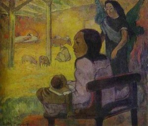 Oil baby Painting - Baby Aka The Nativity by Gauguin,Paul