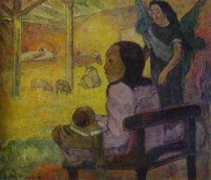 Oil gauguin,paul Painting - Baby Aka The Nativity by Gauguin,Paul