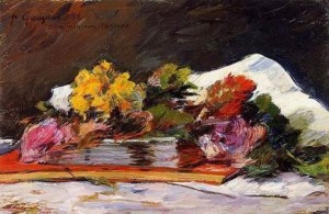 Oil gauguin,paul Painting - Bouquet of Flowers I by Gauguin,Paul