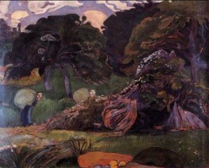 Oil landscape Painting - Brittany Landscape by Gauguin,Paul