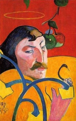 Oil gauguin,paul Painting - Caricature Self Portrait by Gauguin,Paul