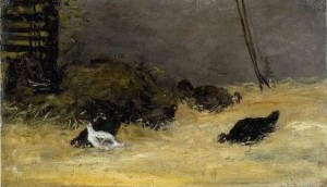 Oil gauguin,paul Painting - Chicken Coup by Gauguin,Paul