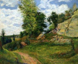 Oil gauguin,paul Painting - Chou Quarries at Pontoise - I by Gauguin,Paul