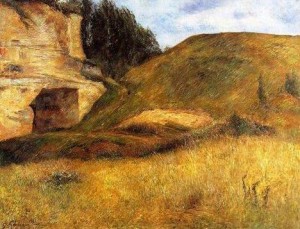 Oil gauguin,paul Painting - Chou Quarry Hole In The Cliff by Gauguin,Paul