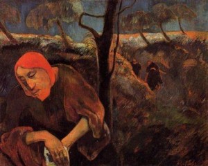 Oil garden Painting - Christ In The Garden Of Olives by Gauguin,Paul