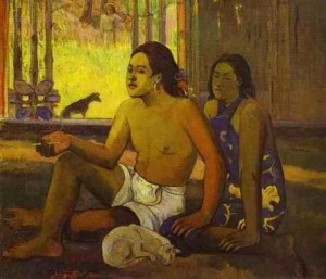 Oil gauguin,paul Painting - Eilaha Ohipa Aka Not Working by Gauguin,Paul