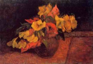 Oil gauguin,paul Painting - Evening Primroses In A Vase by Gauguin,Paul