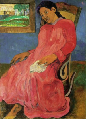 Oil gauguin,paul Painting - Faaturuma  1891 by Gauguin,Paul